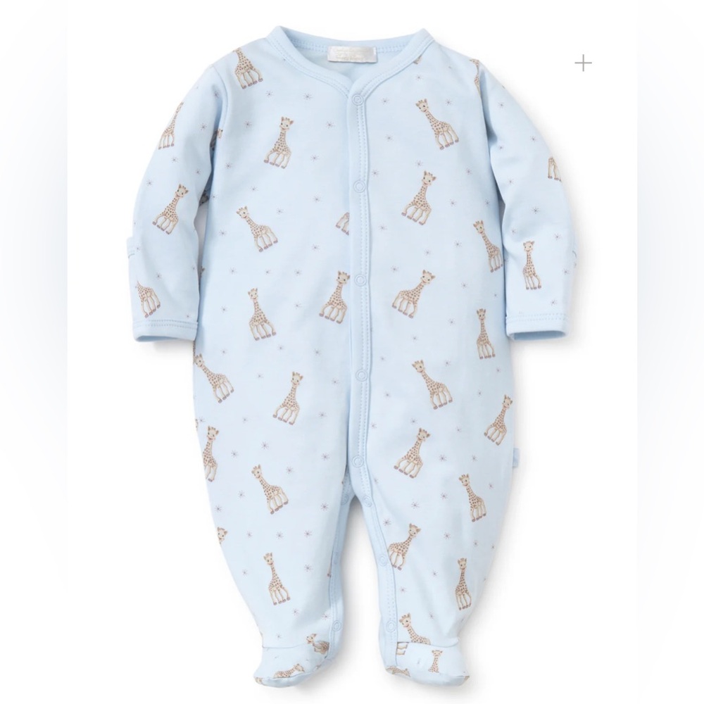 Kissy Kissy blue giraffe pajamas